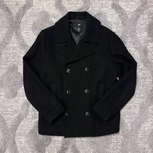 H&M Men's Classic Black Peacoat